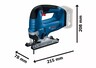 BOSCH Professional akumulatorska ubodna testera GST 185-LI (B), SOLO ALAT