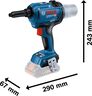 BOSCH Professional akumulatorski pištolj za nitne GRG 18V-16 C, 2x2.0Ah 18V akumulator, punjač GAL 18V-20, L-Boxx kofer