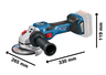 BOSCH Professional Aku ugaona brusilica BITURBO GWS 18V-15 SC + 2x8,0Ah ProCORE + kofer