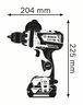 BOSCH Professional akumulatorska udarna bušilica GSB 18V-110 C, L-Boxx, SAMO ALAT
