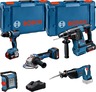 BOSCH Professional set alata GSB 18V-65 + GBH 18V-26 + GWS 18V-11 + GSA 18V-LI + GLI 18V-1200 C + 3x5.0Ah baterija + GAL brzi punjač 0615A5007S