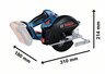BOSCH Professional akumulatorska kružna testera GKM 18V-50, 2x5.0Ah akumulator, punjač GAL18V-40, L-BOXX kofer
