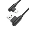 Golf GC-45TUSB 90°, USB-A na Tip-C, 1m, Crni Kabl