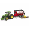 Bruder John Deere Traktor sa prikolicom za drva