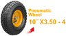 INGCO Točak za kolica 10X3.50-4 HHHT20141-WP