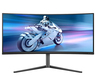 Monitor 34 Philips Evnia 34M2C6500/00, UWQHD, QD OLED, 0.03ms, DP, 178Hz, gaming, zakrivljeni