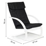 Modern Home Stolica za ljuljanje white/black Modern Home TXWQM-31WH/BL