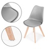 Modern Home Trpezarijske stolice set 4 kom filipo light grey 2 PC-003 GREY