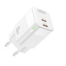 XO CE07, PD, 35W, Dual Tip-C, White Kućni Punjač