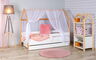 Krevet kućica sa fiokom i dušekom 180x80 DOMEK - BELA (bukva) 77001