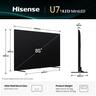 Hisense MiniLED 85" 85U7Q, 4K Ultra HD, VIDAA OS Smart TV, QLED Colour, Hi-View AI Engine, 144Hz Game Mode PRO, Ugrađeni sabvufer