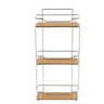 Tendance zicana trostruka polica 11,5x26,5x57cm bambus/hrom srebrna