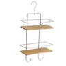 Tendance dvostruka viseca polica 25x11x50 cm mdf/bambus hrom