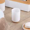 Tendance casa za cetkice bath 11x7,2cm poliresin/bambus bela