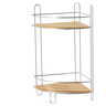Tendance dvostruka ugaona polica 19,5x19,5x36,5 cm mdf/bambus hrom