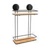Tendance dvostruka vakum polica 25x12x38cm bambus/metal