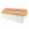 Tendance kutija za maramice 26,1x13,1x8,6cm poliresin/bambus bela