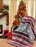 Dekordom Ćebe eco blanket christmas 150x200 - winter bordo grey edk 18403a