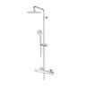 Rosan 1T37251 Stolz Thermo 220 Chrome kompletni tuš sistem termostatski sa ručnim tuš setom i okruglim nadglavnim tušem