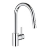 Grohe 31481001 Eurosmart Cosmopolitan 190 Chrome baterija (slavina) za sudoperu sa izvlačećim tušem i 2 vrste mlaza