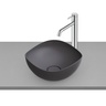 Roca A327A15080 Ruy Ohtake Black FineceramicÂ® umivaonik (lavabo) 38x38x18,1 nadgradni asimetrični ovalni sa poklopcem za odliv