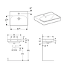 Geberit Lavabo 55 Smyle Square R na sredini