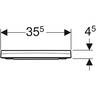 Geberit WC daska Smyle Square, odozgo