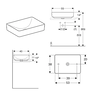 Geberit Lavabo 55 VARIFORM nadgradni pravougaoni