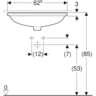 Geberit Lavabo 55 VARIFORM podgradni pravougaoni