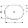 Geberit Lavabo 55 VARIFORM podgradni pravougaoni