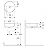 Geberit Lavabo 40 VARIFORM nadgradni okrugli