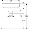 Geberit Lavabo 60 VARIFORM nadgradni pravougaoni