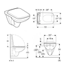 Geberit WC šolja SELNOVA SQUARE rimfree set