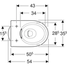 Geberit WC šolja SELNOVA simplon Rimfree 54cm