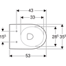 Geberit WC šolja SELNOVA S/B montaža do zida