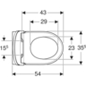 Geberit WC šolja SELNOVA set konzolna, Rimfree, Turboflush ispiranje, 54cm