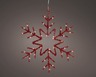 DekorDom novogodišnja dekoracija - led snowflake 40cm 489393 - red - kmg