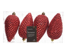 DekorDom novogodišnja dekoracija - hanging pinecone set 4pcs 12cm 028522 - christmas red - kmg