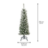 DekorDom Novogodišnja jelka pencil pine snowy 150cm