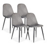ModernHome Trpezarijske stolice set 4 kom Velvet siva J933 GRAY