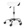 ModernHome Rotirajuća stolica u obliku sedla, kozmetilka i medicinska. podesiva, bela - BC004-W