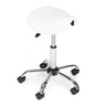 ModernHome Rotirajuća stolica u obliku sedla, kozmetilka i medicinska. podesiva, bela - BC004-W