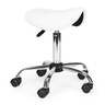 ModernHome Rotirajuća stolica u obliku sedla, kozmetilka i medicinska. podesiva, bela - BC004-W