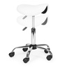 ModernHome Rotirajuća stolica u obliku sedla, kozmetilka i medicinska. podesiva, bela - BC004-W