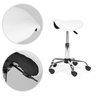 ModernHome Rotirajuća stolica u obliku sedla, kozmetilka i medicinska. podesiva, bela - BC004-W