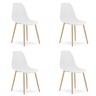 OSKAR Stolice WAT bele, nogare imitacija drveta, set od 4 komada 4053_4-WAT