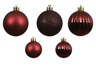 Dekordom Novogodišnja dekoracija - bauble set mix 27pcs 6cm 028313 - oxblood - kmg 044430