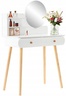 CHOMIK Sto za šminkanje sa ogledalom, bela PHO7872