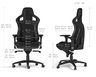 Gaming stolica NOBLECHAIRS EPIC Real Leather crna