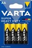 Varta Super heavy duty R6, Znc baterije 4/1